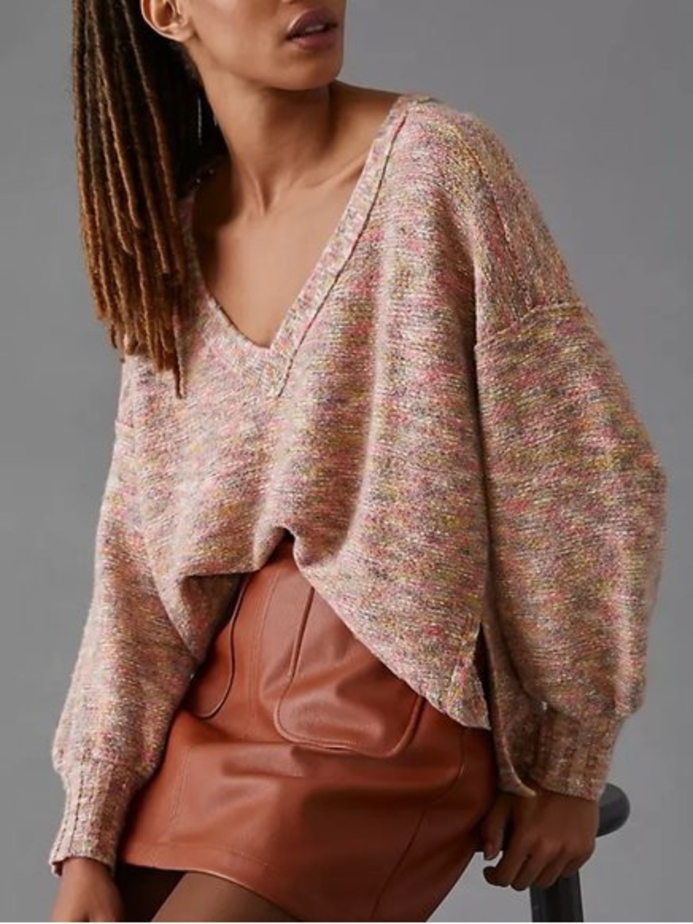 Pilcro Anthropologie Oversized Multicolor Knit Sweater XXS